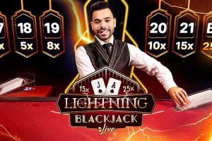 Lightning Blackjack live casino game